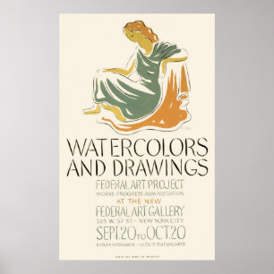 Poster Aquarelles et dessins