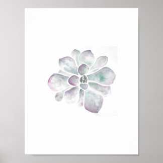 Poster Aquarelles vivantes : violet et sable