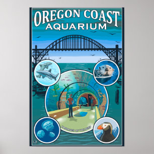 Poster Aquarium de la côte de l'Oregon
