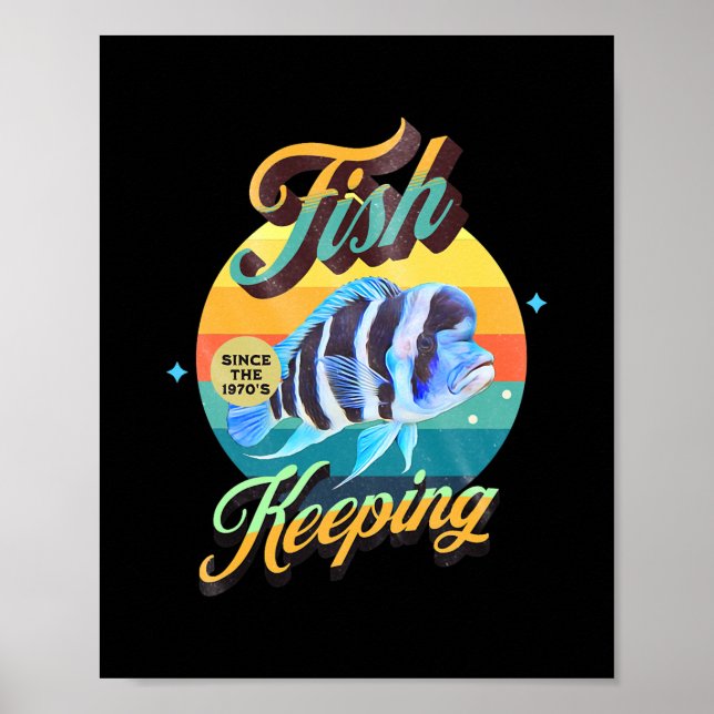 Poster Aquarium Fish Keeping Frontosa Cichlid années 1970 (Devant)