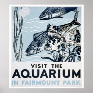 Poster Aquarium Phildadelphia WPA 1937