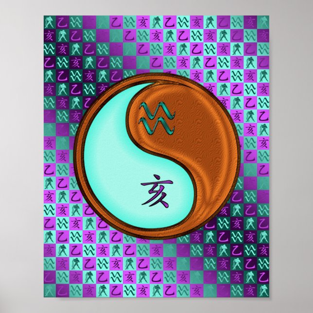 Poster Aquarius & Boar (Devant)