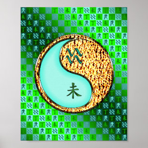 Poster Aquarius & Chèvre de feu