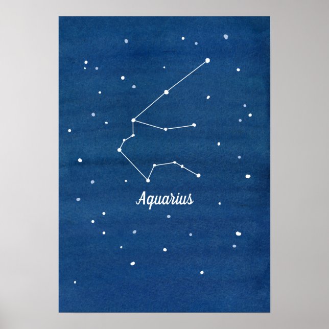 Poster Aquarius Constellation Stars Sky (Devant)