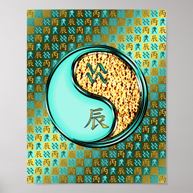 Poster Aquarius & Dragon de feu (Devant)