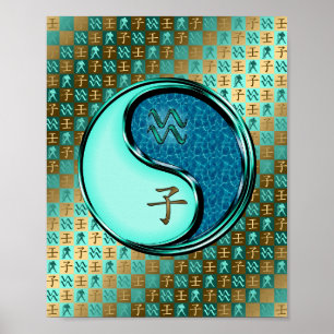 Poster Aquarius et Rat d'eau