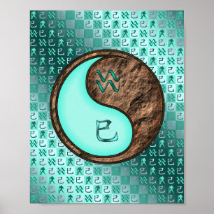 Poster Aquarius et Serpent de Terre