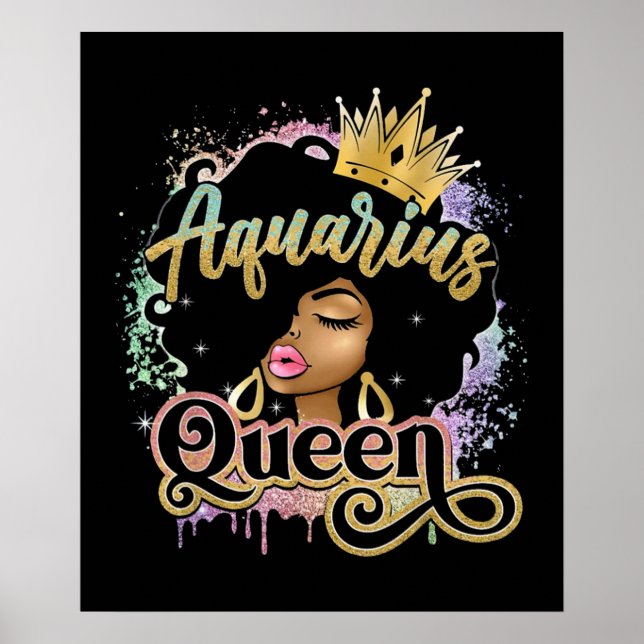 Poster Aquarius Girls Reine noire (Devant)