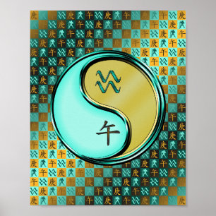 Poster Aquarius & Metal Horse