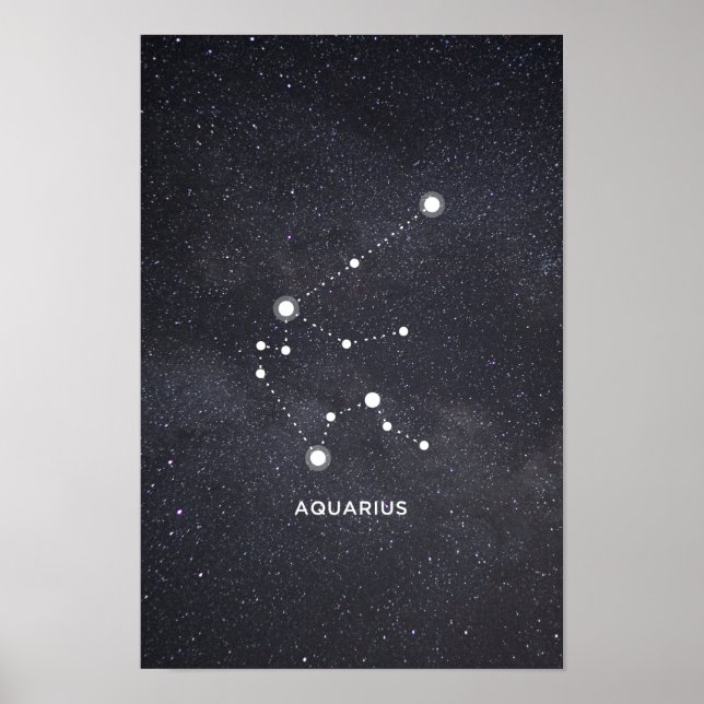 Poster Aquarius Zodiac Constellation (Devant)
