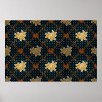 Arabesque. Vintage floral en crépis abstrait sans 