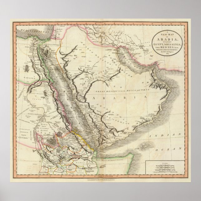 Poster Arabie, Egypte, Abyssinie, Mer Rouge (Devant)