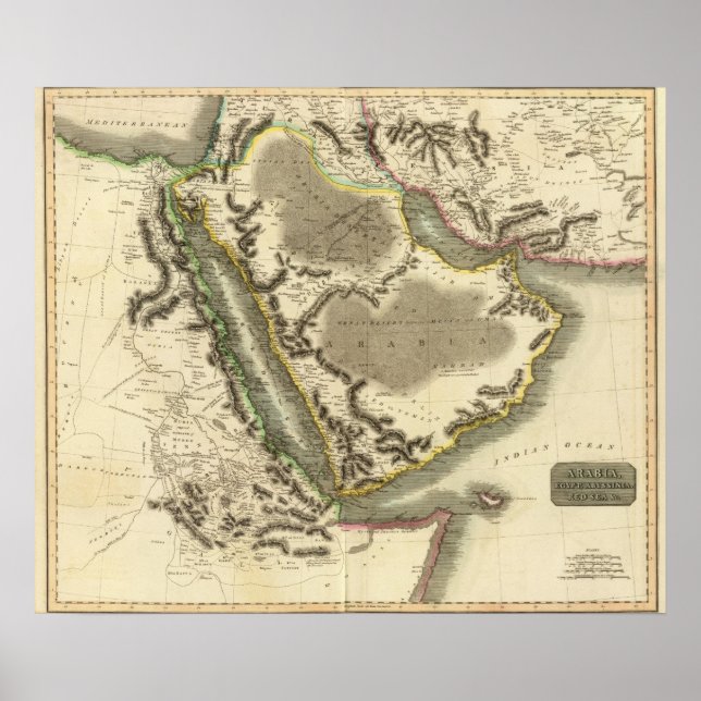 Poster Arabie, Egypte, Abyssinie, Mer Rouge (Devant)