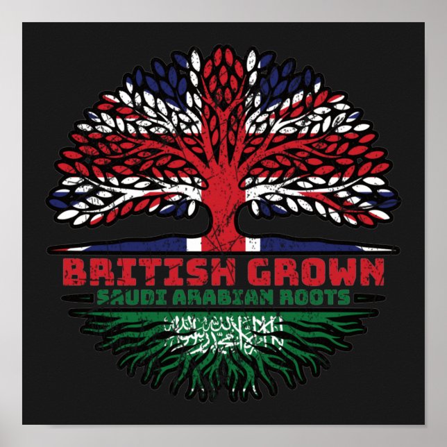Poster Arabie Saoudite Royaume-Uni Royaume-Uni Royaume-Un (Devant)