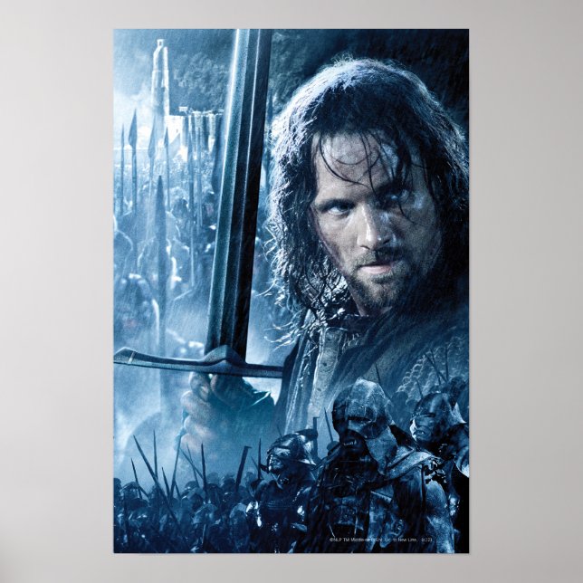 Poster Aragorn contre Orcs (Devant)