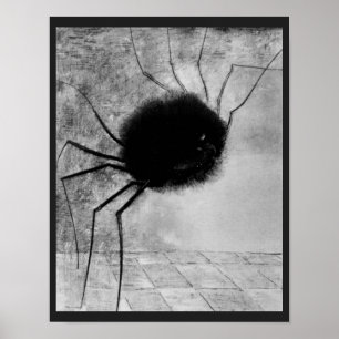Poster Araignée souriante par Odilon Redon, Halloween vin