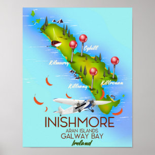 Poster Aran Islands de Inishmore Galway Bay Irlande