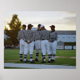Poster Arbitres de football américain parlant dans le