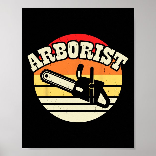 Poster Arborist Lumberjack Tree Climber Cutter Trimmer Tr (Devant)