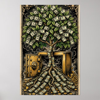 Poster Arbre à Argent — Planter la Discipline, Récolter l