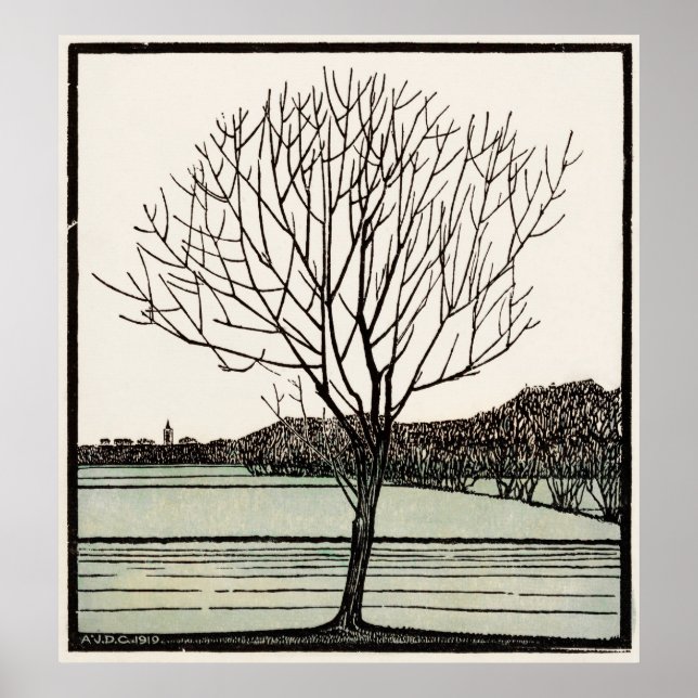 Poster Arbre à bald (Devant)