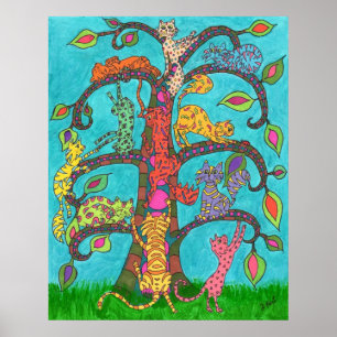 Poster Arbre à chat