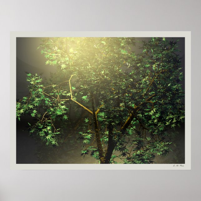 Poster Arbre à érable japonais 3D (Devant)
