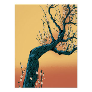 Poster Arbre à fleurs chinois