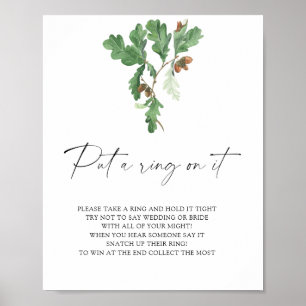 Poster Arbre à glands - jeu de l'anneau