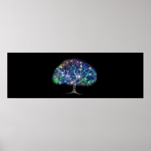 Poster Arbre arc-en-ciel