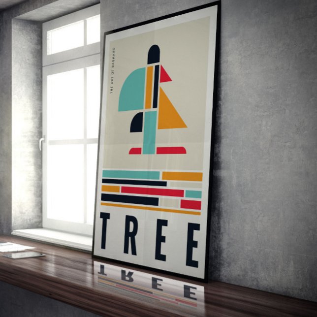 Poster Arbre dans l'art du Bauhaus. (Créateur téléchargé)