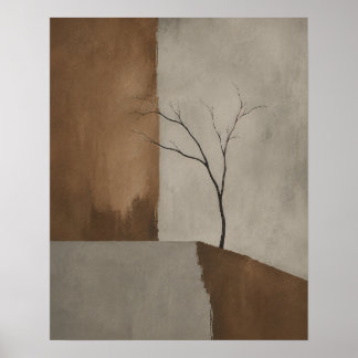 Poster Arbre d'art semi-abstrait
