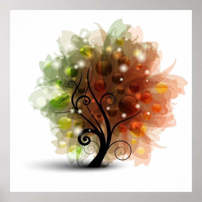 Poster Arbre d'automne (Devant)