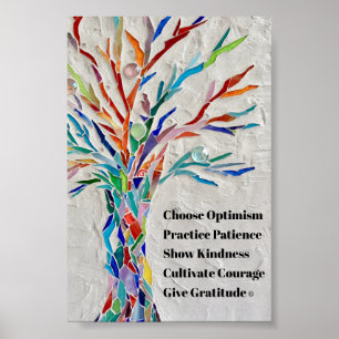 Poster Arbre de devis motivationnel