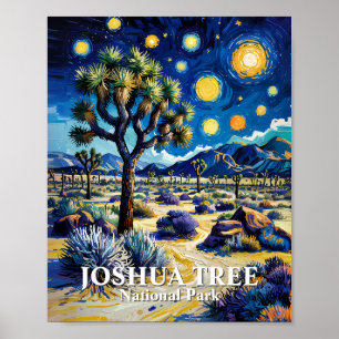 Poster Arbre de Joshua personnalisé Van Gogh Nuit étoilée