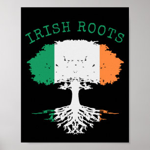 Poster Arbre de la famille des racines irlandaises