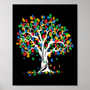 Poster Arbre De La Sensibilisation sur l'autisme De Vie M