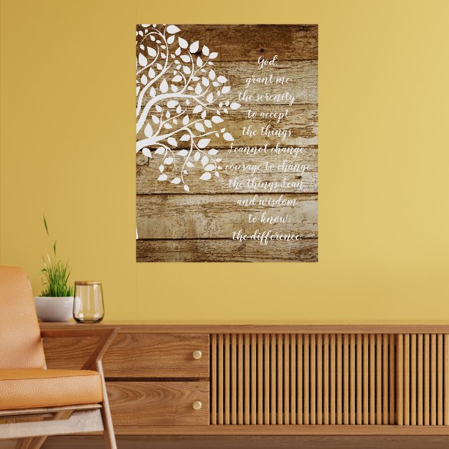 Poster Arbre de la vie prière de sérénité (Salon 2)