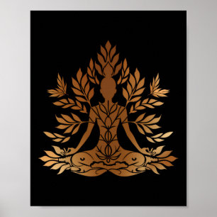Poster Arbre de méditation Spiritualité Zen Bouddha Vie d