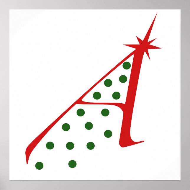 Poster Arbre de Noël athée (Devant)