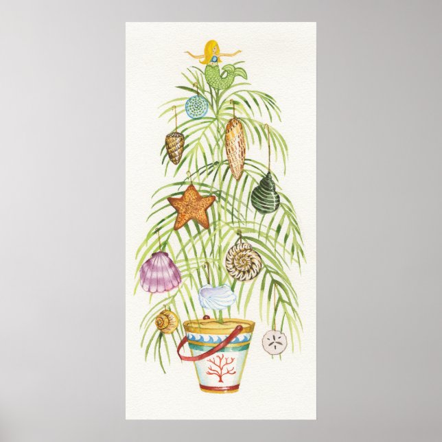 Poster Arbre de Noël de plage (Devant)