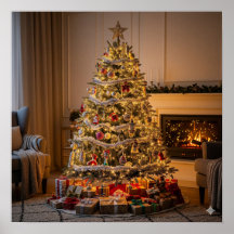 Arbre de Noël entièrement décoré