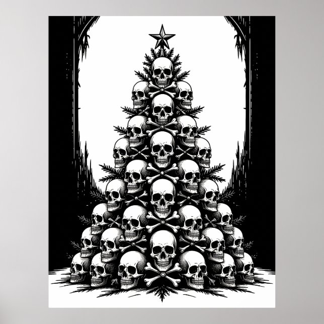 Poster Arbre de Noël gothique IV (Devant)