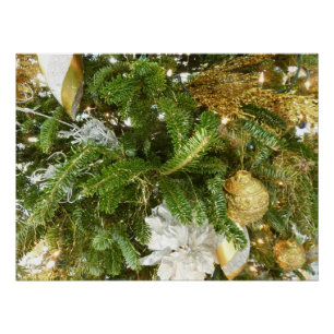 Poster Arbre de Noël I Argent et Or