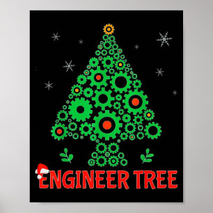 Poster Arbre de Noël Ingénieur _ Génie Mécanique G