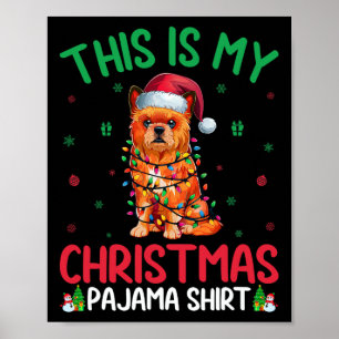 Poster Arbre de Noël laid Père Noël Bruxelles Griffon Chi