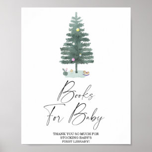 Poster Arbre de Noël - livres pour l'affiche pour bébé