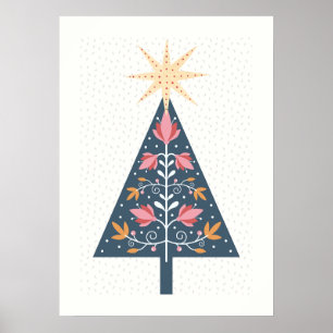 Poster Arbre de Noël scandinave