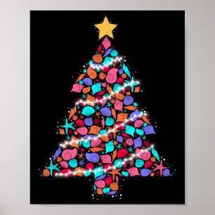 Poster Arbre de Noël Tropical Vacances d'Été Noël I