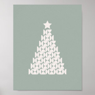 Poster Arbre de Noël vert Sage